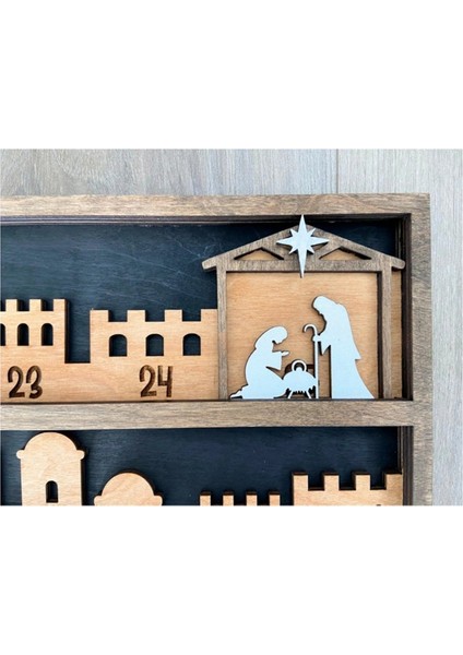 Isa'nın Doğuşu Için Advent Takvimi, Isa'ya Geri Sayım, Ahşap Advent Takvimi, Noel Tatili Advent Takvimi (Yurt Dışından) indirimleri