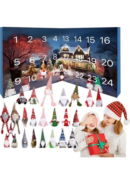 Çocuklar ve Yetişkinler Için Koleksiyonluk Cüce Bebekleri, Cüce Peluş Oyuncaklı Cüce Geri Sayım Takvimi ile Noel Cüce Takvimi (Yurt Dışından) fiyatları