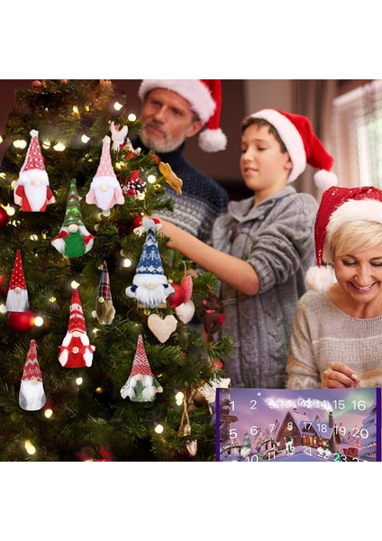 Çocuklar ve Yetişkinler Için Koleksiyonluk Cüce Bebekleri, Cüce Peluş Oyuncaklı Cüce Geri Sayım Takvimi ile Noel Cüce Takvimi (Yurt Dışından) modelleri
