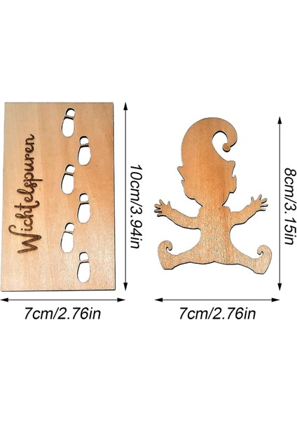 Cüce Şablonu Cüce Penceresi Cüce Ayak Izleri Noel Cüce Ayak Izi Şablonu - Ahşap Ayak Izi B Şablonu (Yurt Dışından)