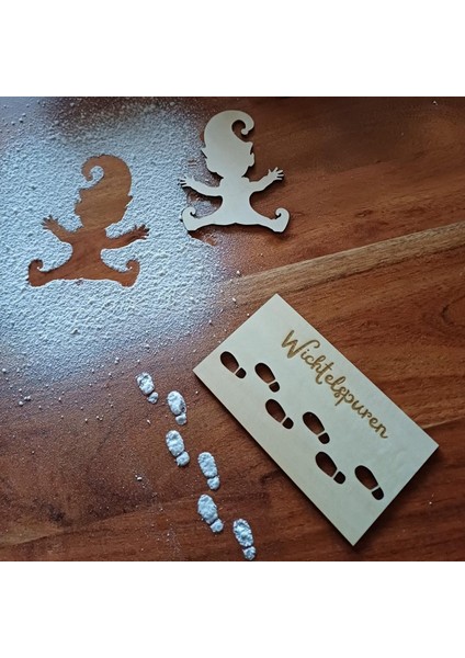 Cüce Şablonu Cüce Penceresi Cüce Ayak Izleri Noel Cüce Ayak Izi Şablonu - Ahşap Ayak Izi B Şablonu (Yurt Dışından) modelleri