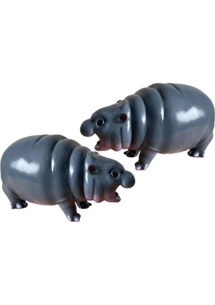 Moo Dengs, Moo Dengs Bebek Cüce Su Aygırları Koleksiyonu, Çocuklar Için, Küçük Masaüstü Heykeli Figürü, Su Aygırı (Yurt Dışından)