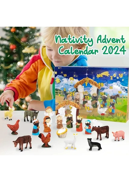 Hristiyan Advent Takvimi Dini Doğum Sahnesi Takvimi Doğum Sahnesi Seti Çocuklar Için Noel Advent Takvimi Erkek Çocuk (Yurt Dışından) fiyatları