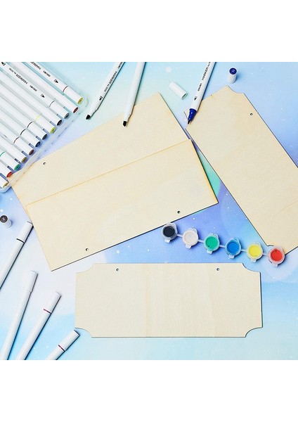 10 Adet Tamamlanmamış Asılı Ahşap Tabela Dikdörtgen Boş Ahşap Plak Afişler Pirografi Resim Yazısı Için Iplerle (Yurt Dışından) modelleri