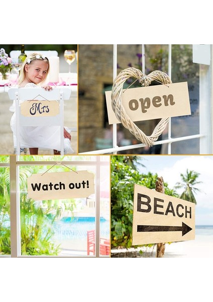 10 Adet Tamamlanmamış Asılı Ahşap Tabela Dikdörtgen Boş Ahşap Plak Afişler Pirografi Resim Yazısı Için Iplerle (Yurt Dışından) indirimleri