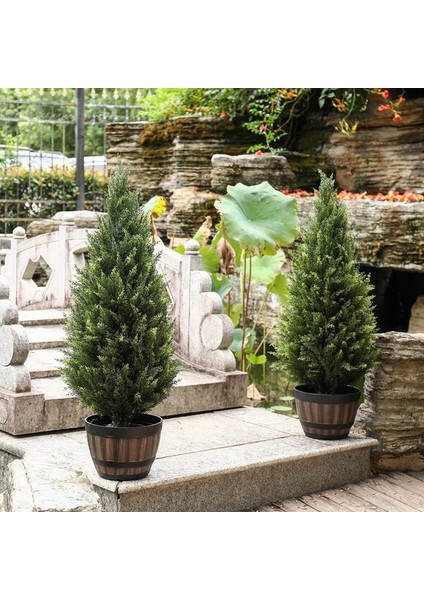 Simüle Çam ve Selvi Saksı Bitkileri Otel Dekoratif Zemin Dekorasyonu Simülasyon Ağacı Noel Ağacı Süsleri (Yurt Dışından) fiyatları