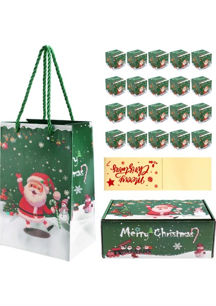 Noel Para Kutusu Seti Hediye Kutusu Patlaması Para Için Noel Para Kutusu Nakit Hediye Çekmecesi (Yeşil 20 Adet) (Yurt Dışından)
