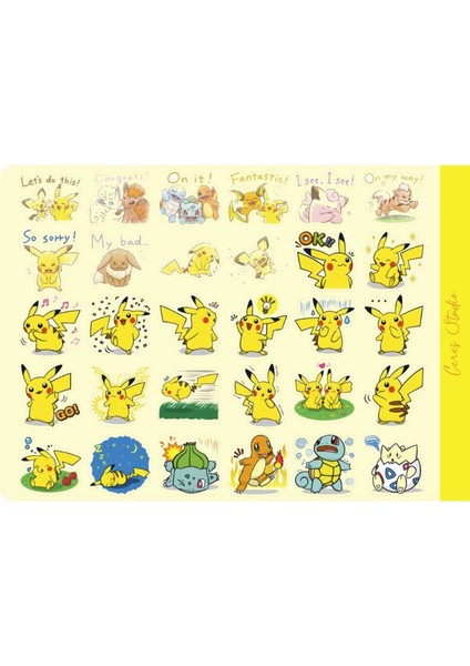 Pokemon Sticker Set 2 Adet 60 Etiket 18x13 cm Pikachu Charmander Temalı fiyatları
