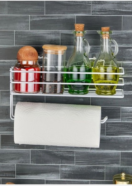 Yapışkanlı Raflı Kağıt Rulo ve Havluluk, Banyo ve Mutfak Düzenleyici