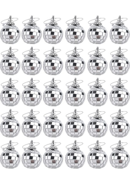 30'lu Paket Disko Topu Gümüş Asılı Ayna Disko Topu Süsleri Halatlı Noel Düğün Partisi Müzik Festivalleri Dekoru (Yurt Dışından) fiyatları