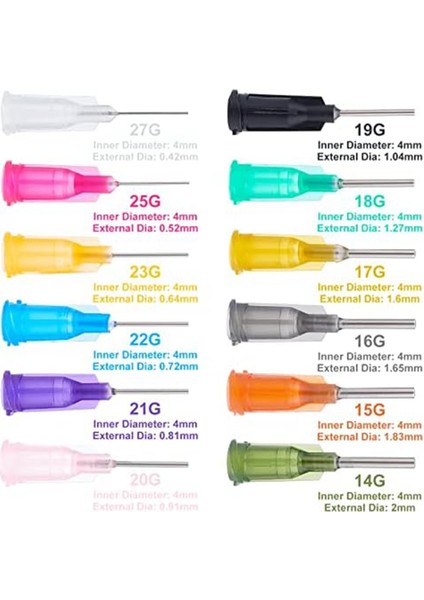Sıvı Mürekkep ve Şırıngaları Doldurmak Için Yem Kilitli 0,5 Inç 12 Farklı Ölçü Iğnesi, Noel El Sanatları Malzemeleri (Yurt Dışından) modelleri