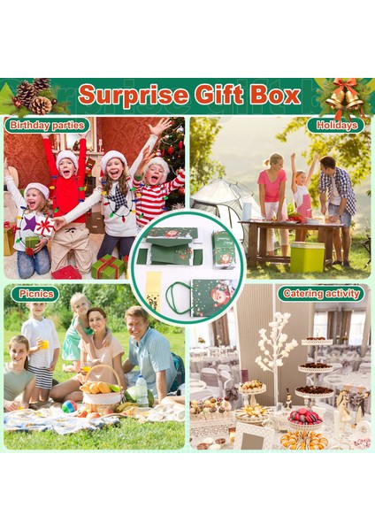 Noel Para Kutusu Seti Hediye Kutusu Patlaması Nakit Hediye Çekmeli Noel Para Kutusu (Yeşil 6 Adet) (Yurt Dışından) indirimleri