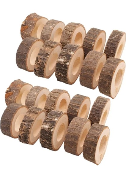 Ahşap Peçete Halkası Noel Peçete Halkası Çerçeve Masa Dekorasyonu Düğün Otel Masası Için Uygun Kabuk Kazık Dekorasyonu (Yurt Dışından) fiyatları