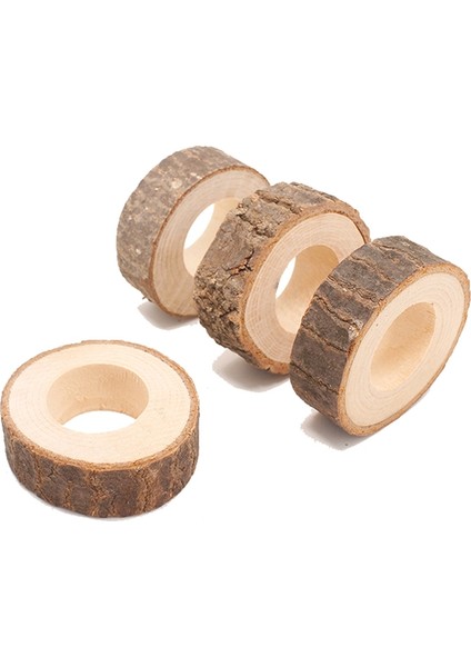 Ahşap Peçete Halkası Noel Peçete Halkası Çerçeve Masa Dekorasyonu Düğün Otel Masası Için Uygun Kabuk Kazık Dekorasyonu (Yurt Dışından) fırsatları