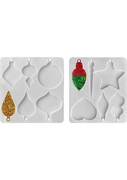 Reçine Noel Süsü Kalıpları, Süs Silikon Kalıpları, Yıldız Ampul Yuvarlak Süs Reçine Kalıbı (Yurt Dışından) modelleri