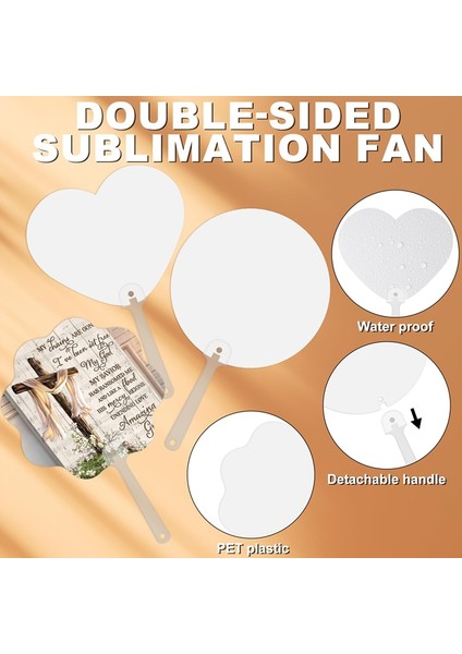 Kilise Partileri, Mezuniyet Partisi Hediyeleri Için 18 Adet Boş Sublimasyon Fanı, Pet Plastik Sublimasyon El Fanı (Yurt Dışından) fırsatları