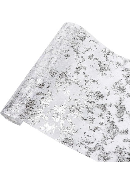 Gümüş Masa Örtüsü Payetli Simli Folyo Metalik Gümüş Ince Örgü Masa Örtüsü Çeşitli Durumlar Için Uygundur (Yurt Dışından)