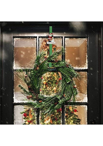 3 Adet 12 Inç Noel Çelengi Askıları Karikatür Kapı Üstü Askıları Kış Kardan Adamları Noel Baba Yıldızı Ön Kapı Askıları (Yurt Dışından) fırsatları