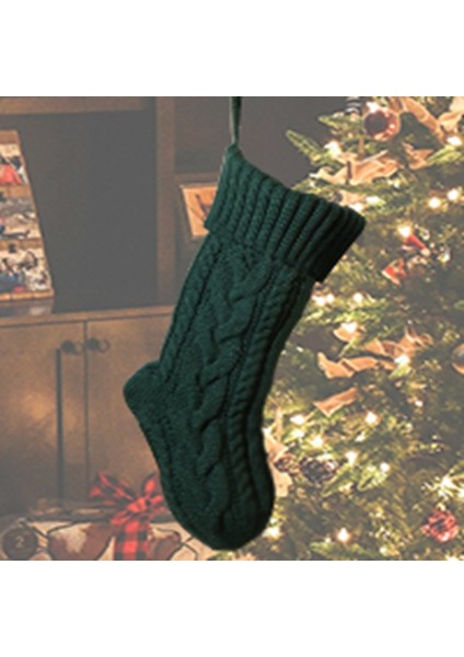 Aile Için Örgü Noel Çorapları - Beyaz Şömine Askılı Çoraplar (Yurt Dışından) fırsatları