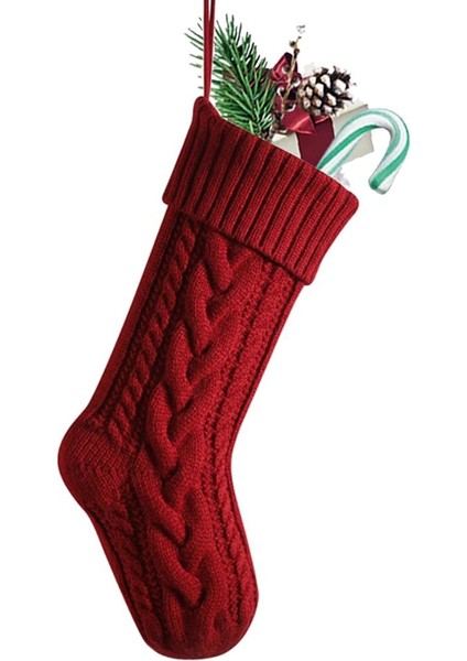 Aile Için Örgü Noel Çorapları - Beyaz Şömine Askılı Çoraplar (Yurt Dışından) indirimleri