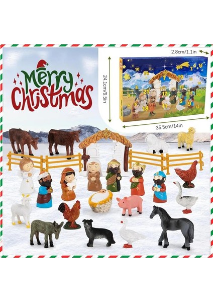 Hristiyan Advent Takvimi Dini Doğum Sahnesi Takvimi Doğum Sahnesi Seti Çocuklar Için Noel Advent Takvimi Erkek Çocuk (Yurt Dışından) fırsatları