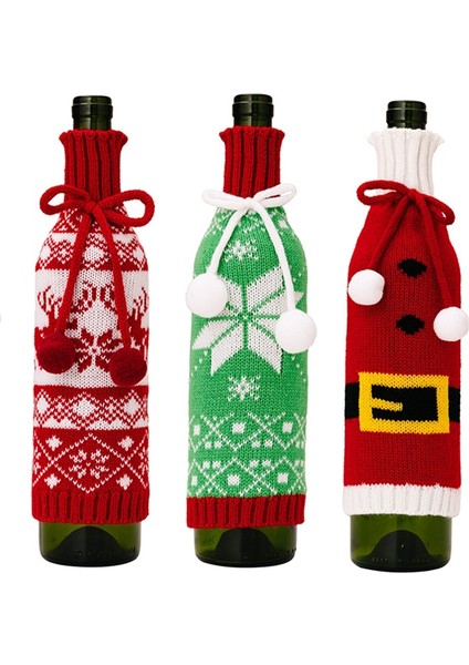 3 Adet Noel Şarap Şişesi Kapağı Süslemeleri Şarap Şişesi Kapağı Noel Süslemeleri, Parti Hediyeleri 3,9X10,6 Inç (Yurt Dışından) modelleri