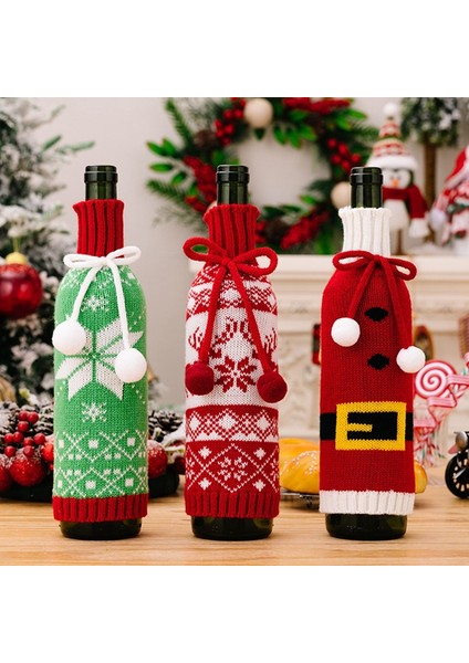 3 Adet Noel Şarap Şişesi Kapağı Süslemeleri Şarap Şişesi Kapağı Noel Süslemeleri, Parti Hediyeleri 3,9X10,6 Inç (Yurt Dışından) fırsatları