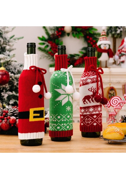 3 Adet Noel Şarap Şişesi Kapağı Süslemeleri Şarap Şişesi Kapağı Noel Süslemeleri, Parti Hediyeleri 3,9X10,6 Inç (Yurt Dışından) indirimleri