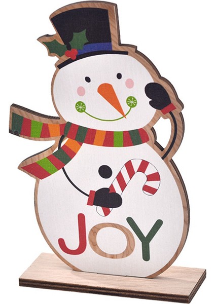 Noel Masaüstü Dekorasyonu - Noel Baba Noel Süslemeleri 4 Stilde Ahşap Noel Süsleri (Yurt Dışından) modelleri