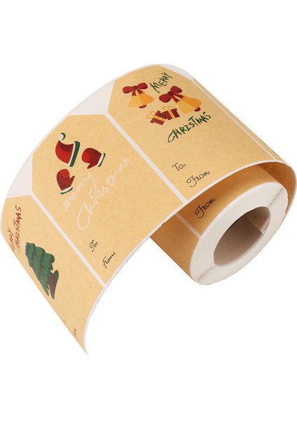 Noel Etiket Çıkartmaları, Etiket Çıkartmaları, 250 Adet/rulo Etiket Tatil Hediye Çıkartmaları, 6 Stil (Yurt Dışından)