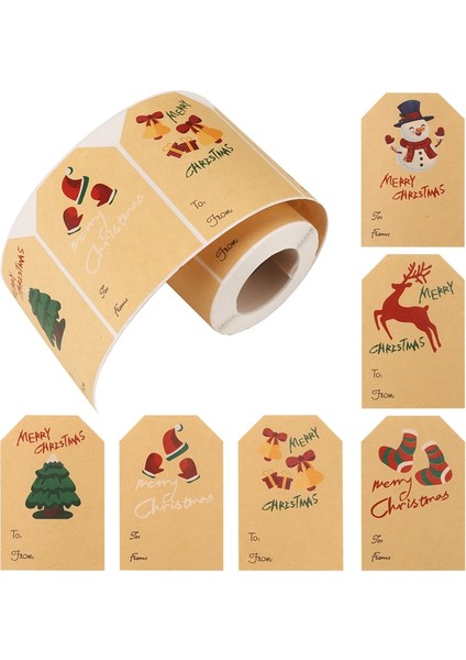 Noel Etiket Çıkartmaları, Etiket Çıkartmaları, 250 Adet/rulo Etiket Tatil Hediye Çıkartmaları, 6 Stil (Yurt Dışından) fiyatları