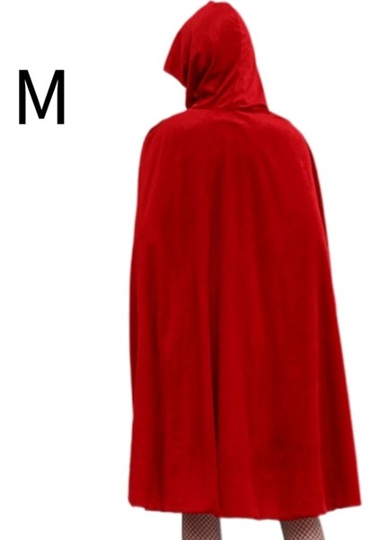 Kadın Gotik Kırmızı Başlıklı Kız Kostümü Kapüşonlu Pelerin Noel Cadılar Bayramı Parti Elbisesi Pelerinli Yetişkin Rol Yapma Oyunu M (Yurt Dışından) modelleri