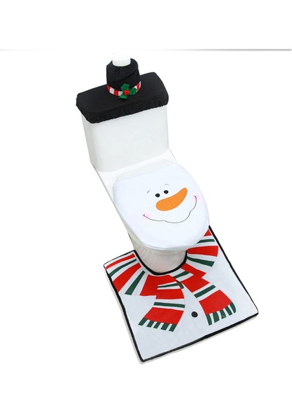 Noel Klozet Kapağı Süslemeleri Noel Banyo Dekoru Klozet Kapağı, Halılar ve Su Deposu Kapağı Içerir (Yurt Dışından) fiyatları