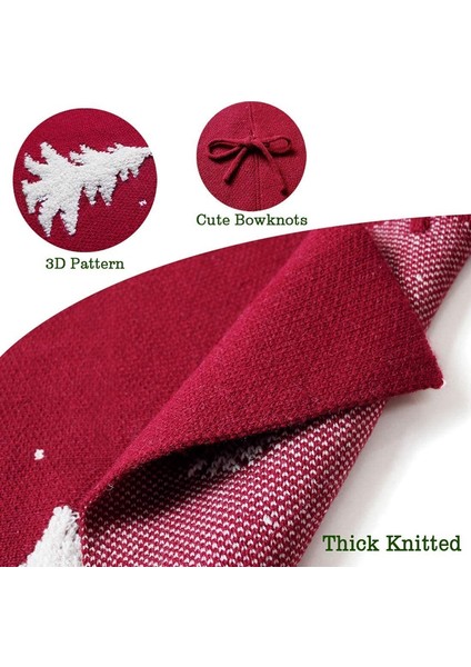 36 Inç Örgü Noel Ağacı Eteği, 3 Boyutlu Noel Ağacı Taban Örtüsü Matı, Tatil Partisi Süslemeleri Için Rustik Ağaç Eteği (Yurt Dışından) modelleri