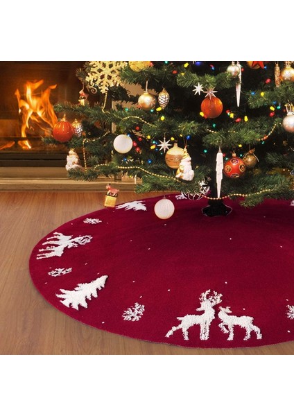 36 Inç Örgü Noel Ağacı Eteği, 3 Boyutlu Noel Ağacı Taban Örtüsü Matı, Tatil Partisi Süslemeleri Için Rustik Ağaç Eteği (Yurt Dışından) fırsatları