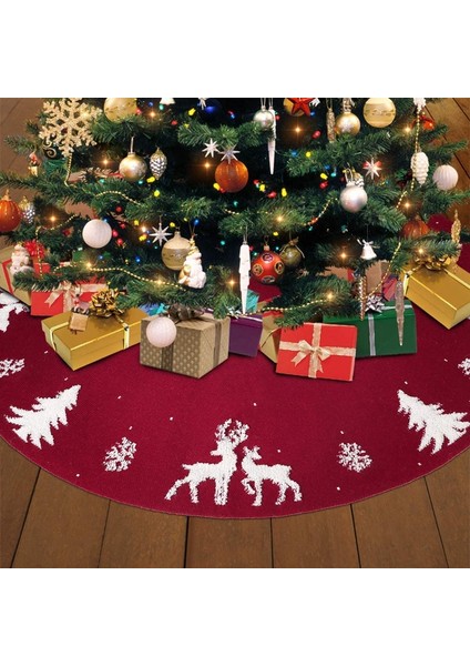 36 Inç Örgü Noel Ağacı Eteği, 3 Boyutlu Noel Ağacı Taban Örtüsü Matı, Tatil Partisi Süslemeleri Için Rustik Ağaç Eteği (Yurt Dışından) indirimleri