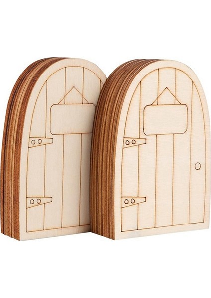 60 Adet Boyasız Ahşap Peri Kapısı Boş Bahçe Kapısı Kendin Yap Noel El Sanatları Süslemeleri Için Oyuk Ahşap Kapı (Yurt Dışından) indirimleri