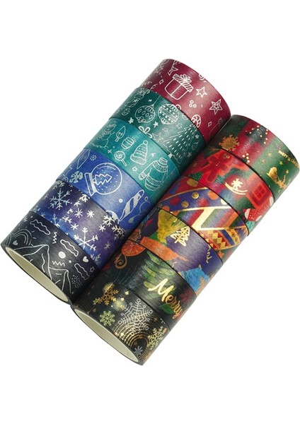 Noel Washi Bant Seti 12 Rulo Kış Süslemeleri Sanat, Kendin Yap El Sanatları, Günlükler, Planlayıcılar ve Paketleme Için (Yurt Dışından) fiyatları