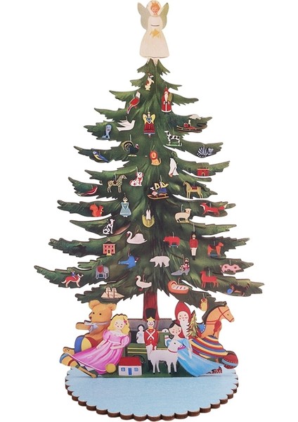 Ahşap Noel Ağacı, Çıkarılabilir Süslü Mini Masa Üstü Süslemeleri, Ev ve Ofis Için Noel Ağacı (Yurt Dışından) indirimleri