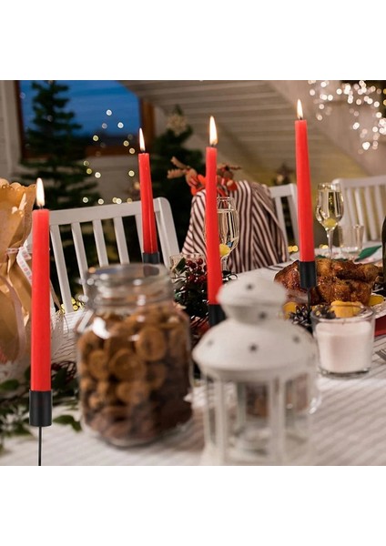 Mumluklar, Advent Çelengi, Mum Çubukları, Advent Çelengi, Mumluk, Şişli Konik Mumlar, 8 Parça Siyah (Yurt Dışından) fırsatları