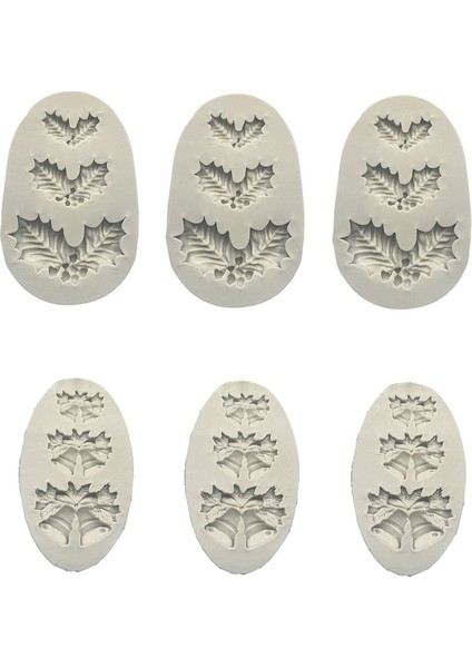 Noel Çanı Yaprağı Modelleme Kalıbı Ev Yapımı Pişirme Kalıbı Kendin Yap Jöle Damla Kalıbı (Yurt Dışından)