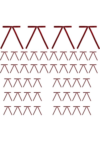 Noel Ağacı Fiyonkları, Noel Ağacı Kadife Süsleri, Kırsal El Sanatları Hediyeleri, Düğün Iç Mekanı Kırmızı (Yurt Dışından) fiyatları