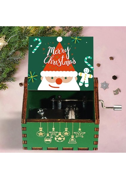 Noel El Kranklı Müzik Kutusu - Vintage Noel Müzik Kutusu, Ev Dekorasyonu Küçük Müzik Kutusu, Aile Hediyesi (Yurt Dışından) fırsatları