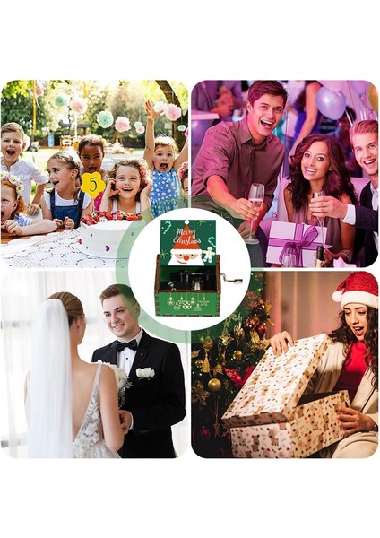 Noel El Kranklı Müzik Kutusu - Vintage Noel Müzik Kutusu, Ev Dekorasyonu Küçük Müzik Kutusu, Aile Hediyesi (Yurt Dışından) indirimleri