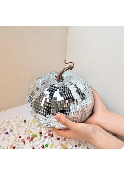 Gümüş Aynalı Disko Topu, Balkabağı Şeklinde Disko Topu, Dj Kulüp Partisi Için Uygun, Cadılar Bayramı Yansıtıcı Balkabağı Topu 15 cm (Yurt Dışından) fırsatları