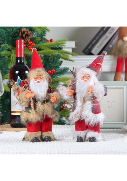 Noel Baba Noel Süsleri Ayakta Noel Baba Görseli Noel Süslemeleri Tatil Evi Dekorasyonu (Yurt Dışından) modelleri