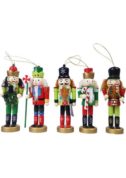 5 Adet 12 cm Fındıkkıran Noel Süsü Kukla Noel Figürü Süsü Masa Dekorasyonu (Yurt Dışından) fiyatları