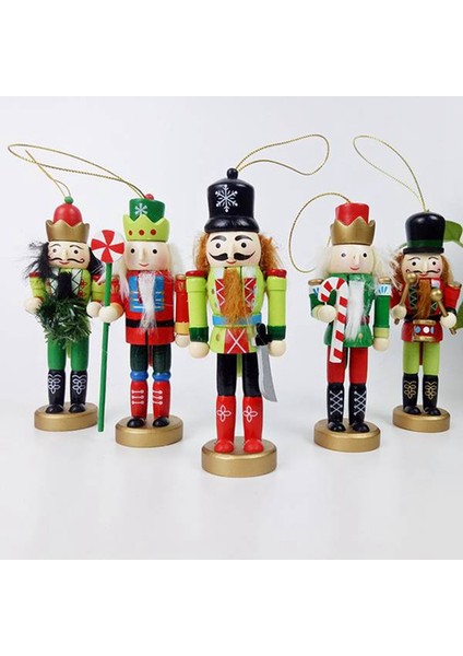 5 Adet 12 cm Fındıkkıran Noel Süsü Kukla Noel Figürü Süsü Masa Dekorasyonu (Yurt Dışından) modelleri