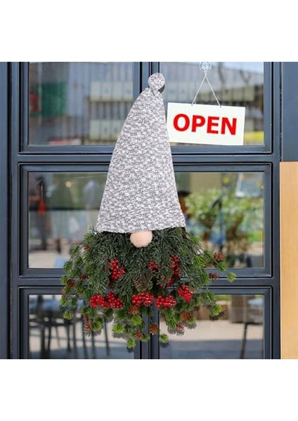 Noel Süsleri ve Kırmızı Meyveler Giyen Cüce Festival Çelengi Pencere Restoran Ev Noel Çelengi (Yurt Dışından) fiyatları