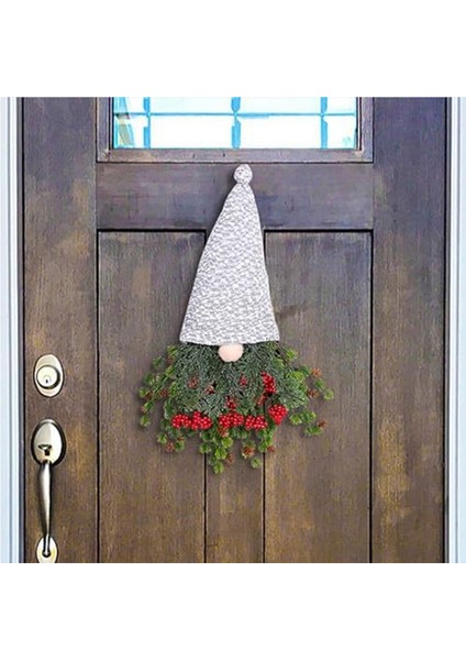 Noel Süsleri ve Kırmızı Meyveler Giyen Cüce Festival Çelengi Pencere Restoran Ev Noel Çelengi (Yurt Dışından) modelleri
